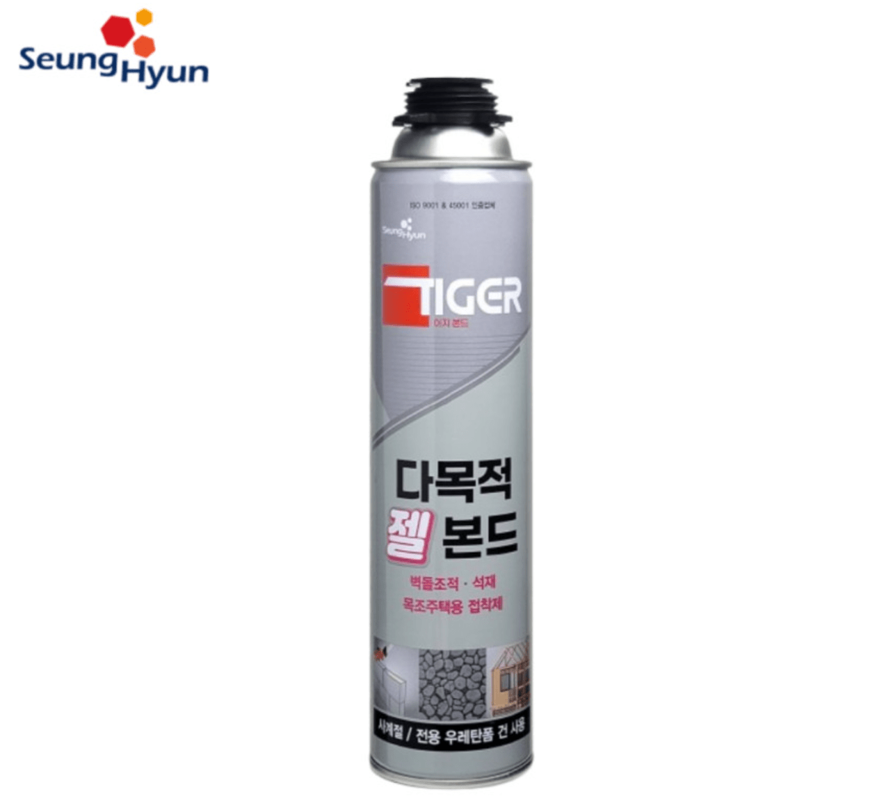 타이거 다목적 젤 본드 통, 건축 및 목조주택용으로 적합한 구조용 접착제.